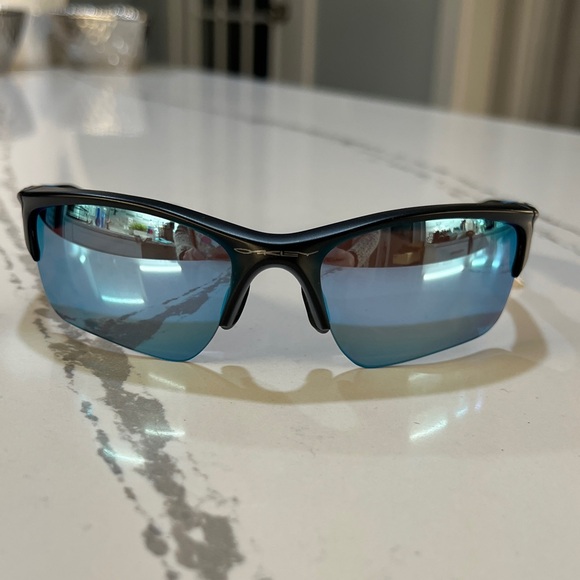Oakley Half Jacket 2.0 XL Black Blue Sunglasses with Prizm 24K Men’s (No Case)